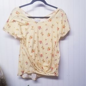 Moa Moa Floral Twist Front Top Size XS